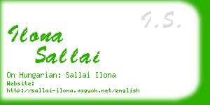 ilona sallai business card
